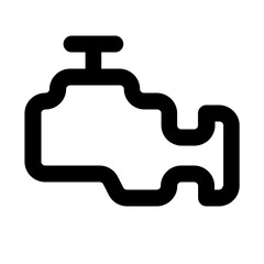 car engine line icon