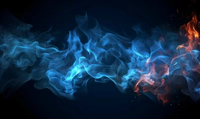 Fototapeten Ai generated texture of fire on a black background, fire flame, burning fire on a dark area, fire background, fire frame, fire flames background © Akilmazumder