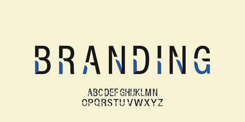Modern font with all the letters of the alphabet for brand logos that allows unique customization