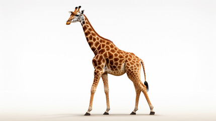 Giraffe isolated on the white background