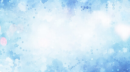 watercolor blue and white gradient, abstract winter background, light cold copy space design blank greeting form