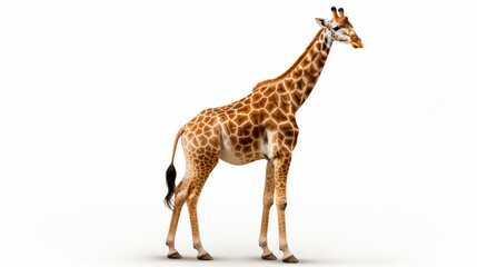 Naklejka premium Giraffe isolated on the white background
