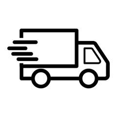 Truck with trailer icon