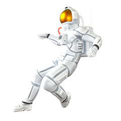 3D render Pose  astronaut wearing space suit Isolated Illustration