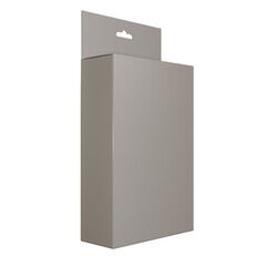 white cardboard box 3d render isolated illustration