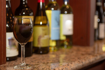 Glass of red wine