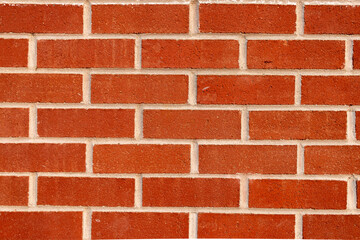 Red brick wall - close up horizontal pattern