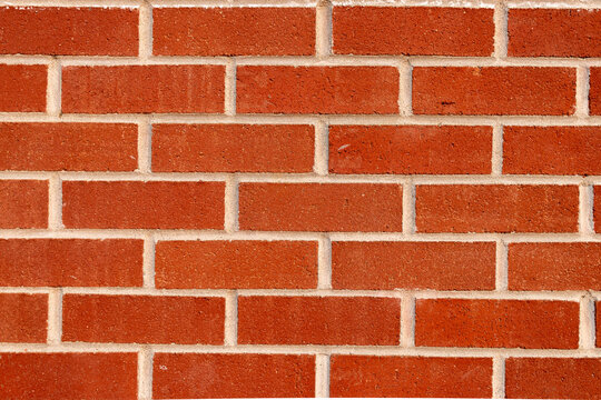 Red brick wall - close up horizontal pattern