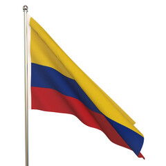 country flag Colombia isolated on white background