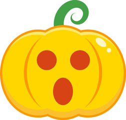 Pumpkin head emoji illustration