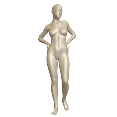 3d human figure Mannequin with a body 3D Render isolated illustration