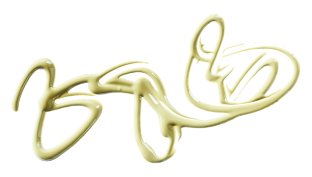 light yellow watercolor zigzag drop isolated on transparent background