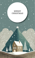 Fototapeta na wymiar Christmas card - editable