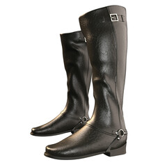 Shoes Boots Fashion 3D render isolated illustration 