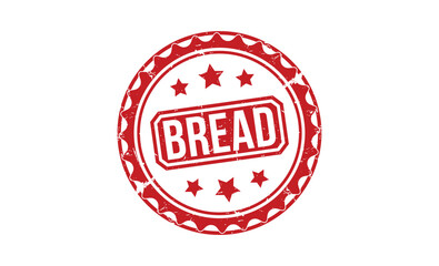 Bread stamp red rubber stamp on white background. Bread stamp sign. Bread stamp.