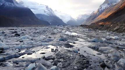 Melting glaciers. Climate Change on Planet Earth