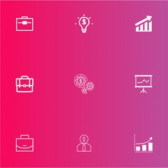 Logo bussines icon. Logo icon mix set. logo building set. logo chart