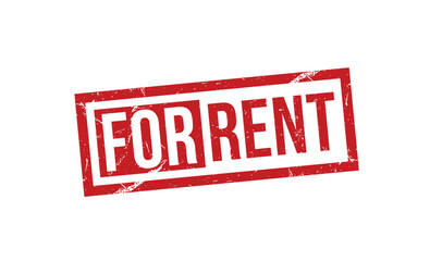 for rent Red Rubber Stamp vector design.