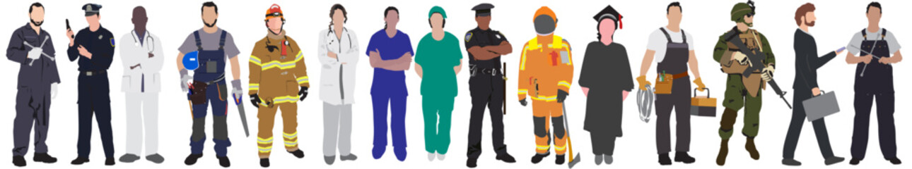 Obraz premium different set of occupations 