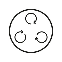 Rotation icon. Vector illustration. EPS 10.