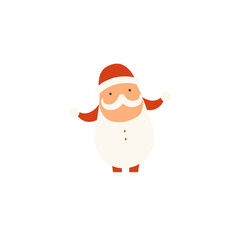 Orange Black Green Christmas Spruce and Cute Snow Graphic Element