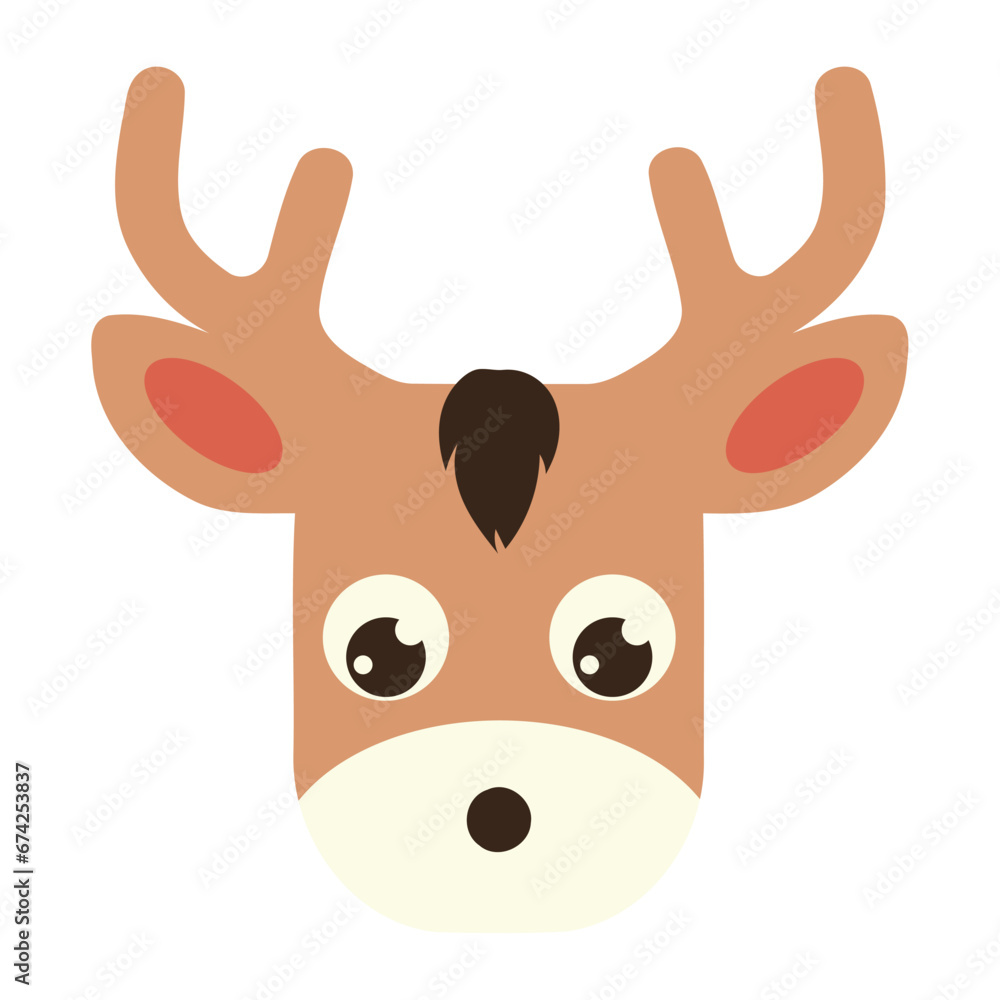 Canvas Prints christmas deer isolated style