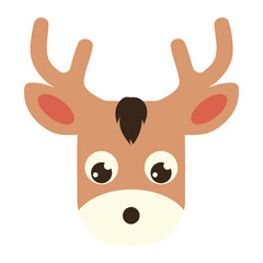 christmas deer isolated style
