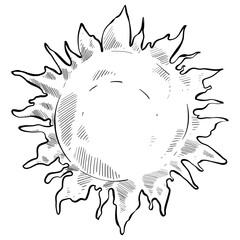 Sun handdrawn illustration
