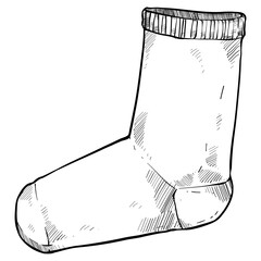 Baby socks handdrawn illustration