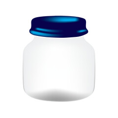 Empty glass jar with lid