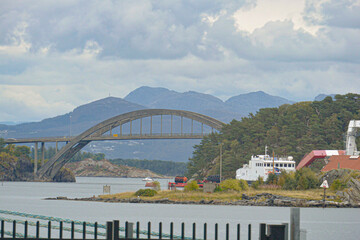 city harbour bridge in stavanger norway
