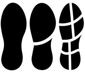 Black and White Shoe prints