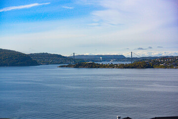 bridge over the river in the city bergen norway