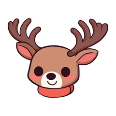 christmas deer face