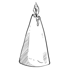 Candle handdrawn illustration