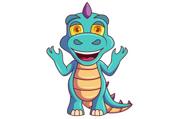 Cute Dinosaur Character Design Illustration
