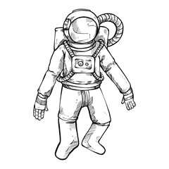 Astronaut handdrawn illustration