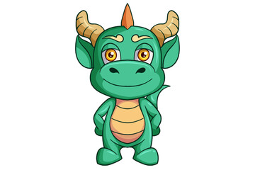 Fototapeta premium Cute Dragon Character Design Illustration