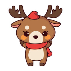christmas reindeer with cap