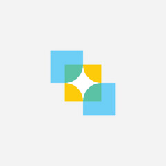 Abstract digital logo design illustration vector template