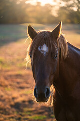 horses running on farm