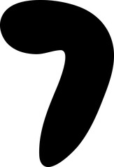 doodle alphabet  seven 7