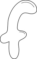 doodle alphabet lowercase f