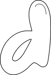 doodle alphabet lowercase d