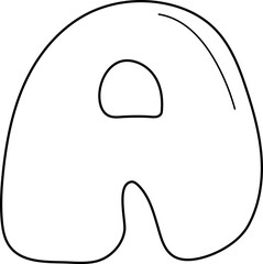 doodle alphabet uppercase a