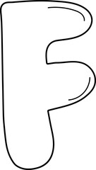 doodle alphabet uppercase f