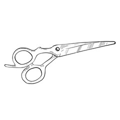 hair scissors handdrawn illustration