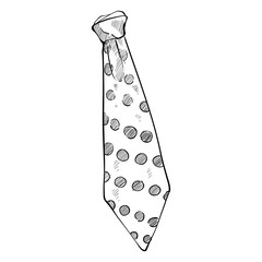 necktie handdrawn illustration