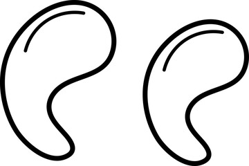 doodle alphabet symbol quatation mark