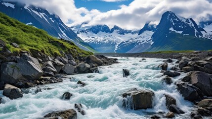 Fototapeta na wymiar Melting glaciers. Climate Change on Planet Earth